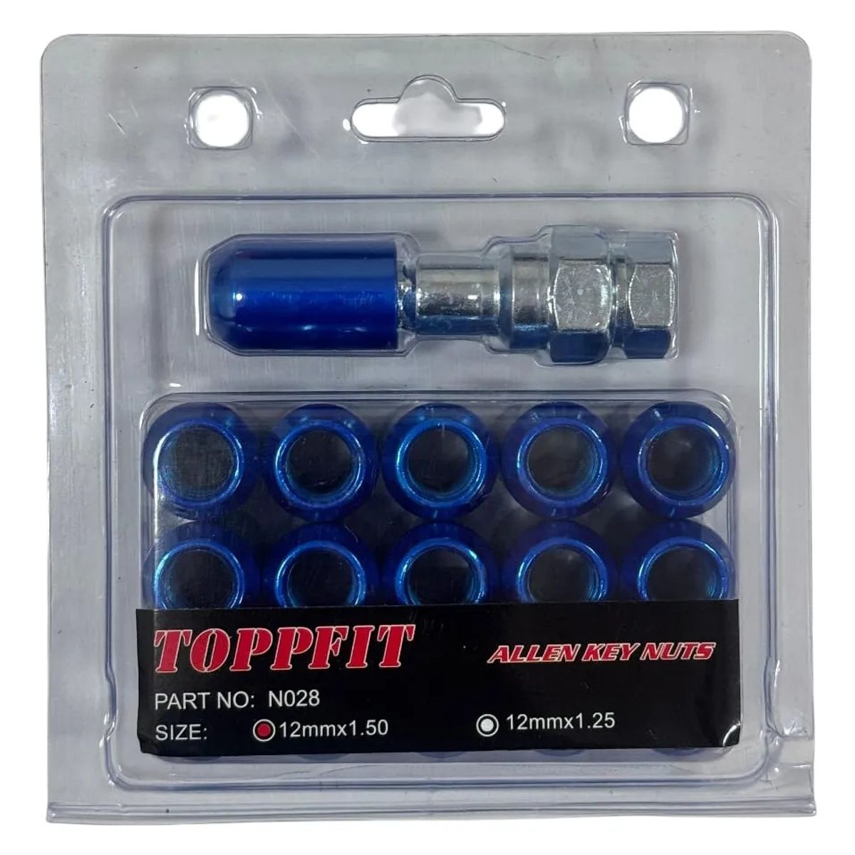 GENERICO - Tuercas De Seguridad Para Auto Toppfit 12mm X 1.50 azul