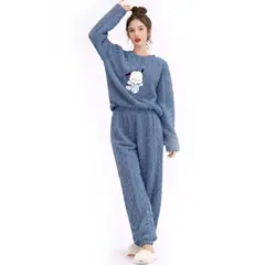 MAYORAL - Pijama Mujer Plush Trenzado Invierno Set Calido Pochacco - Gatito