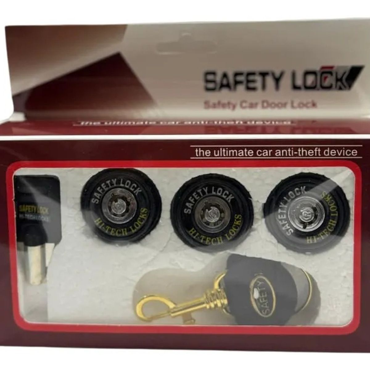 GENERICO - Kit De Chapas De Seguridad Para 3 Puertas De Auto