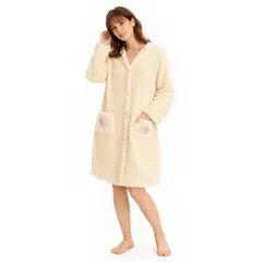MAYORAL - Camison Mujer Plush Trenzado Largo Invierno Suave Pijama