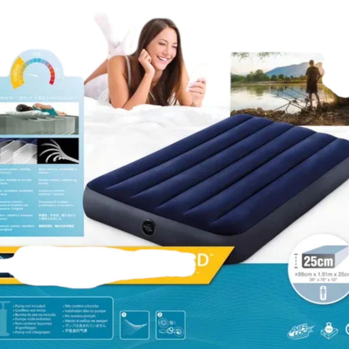 GENER - Colchon Cama Inflable De 76X191X25 Cm