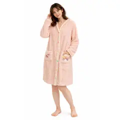 MORLAN - Camison Mujer Plush Trenzado Largo Invierno Suave AS1019