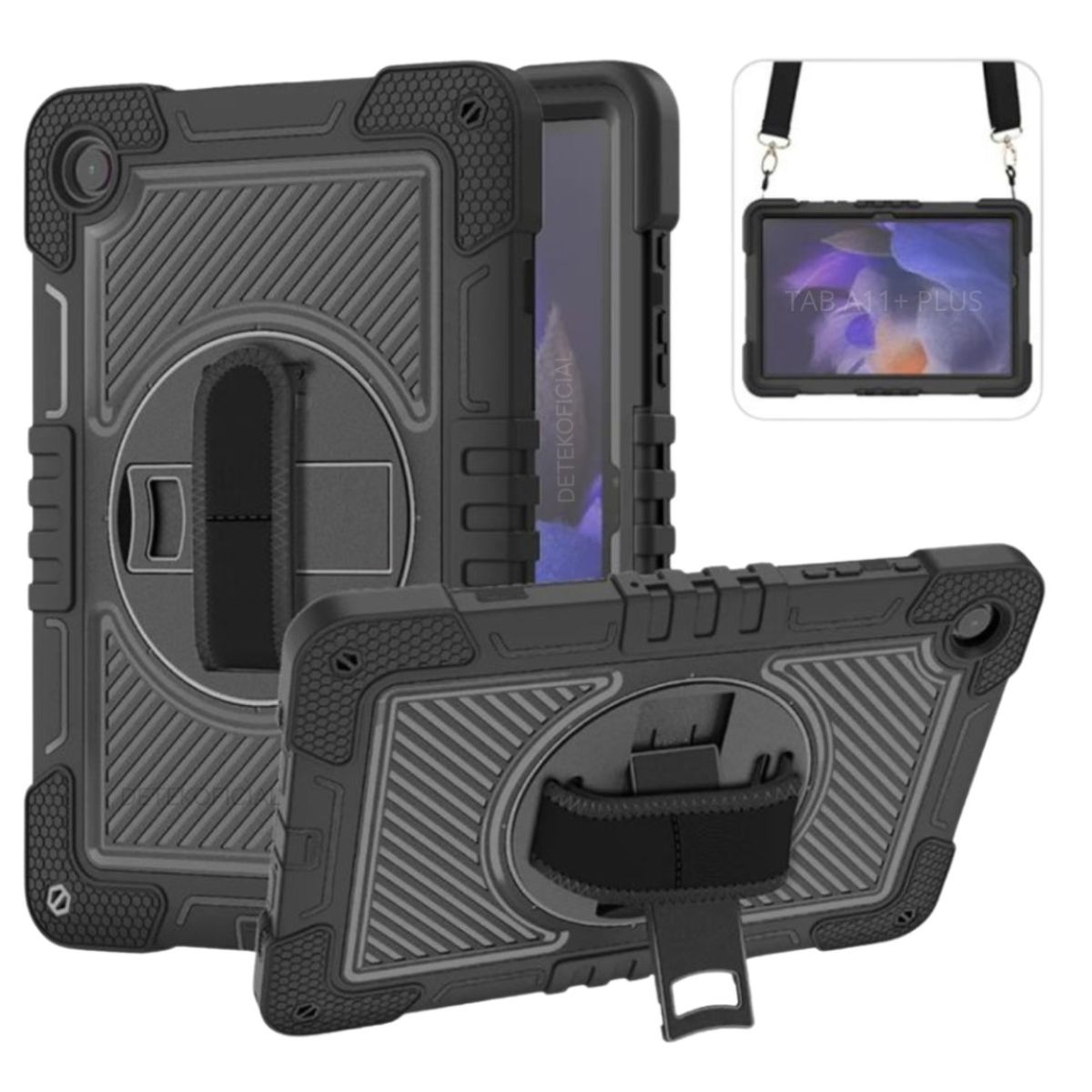 GENERICO - Funda Antigolpes Armadura Para Samsung A11+ Plus 11 - Negro