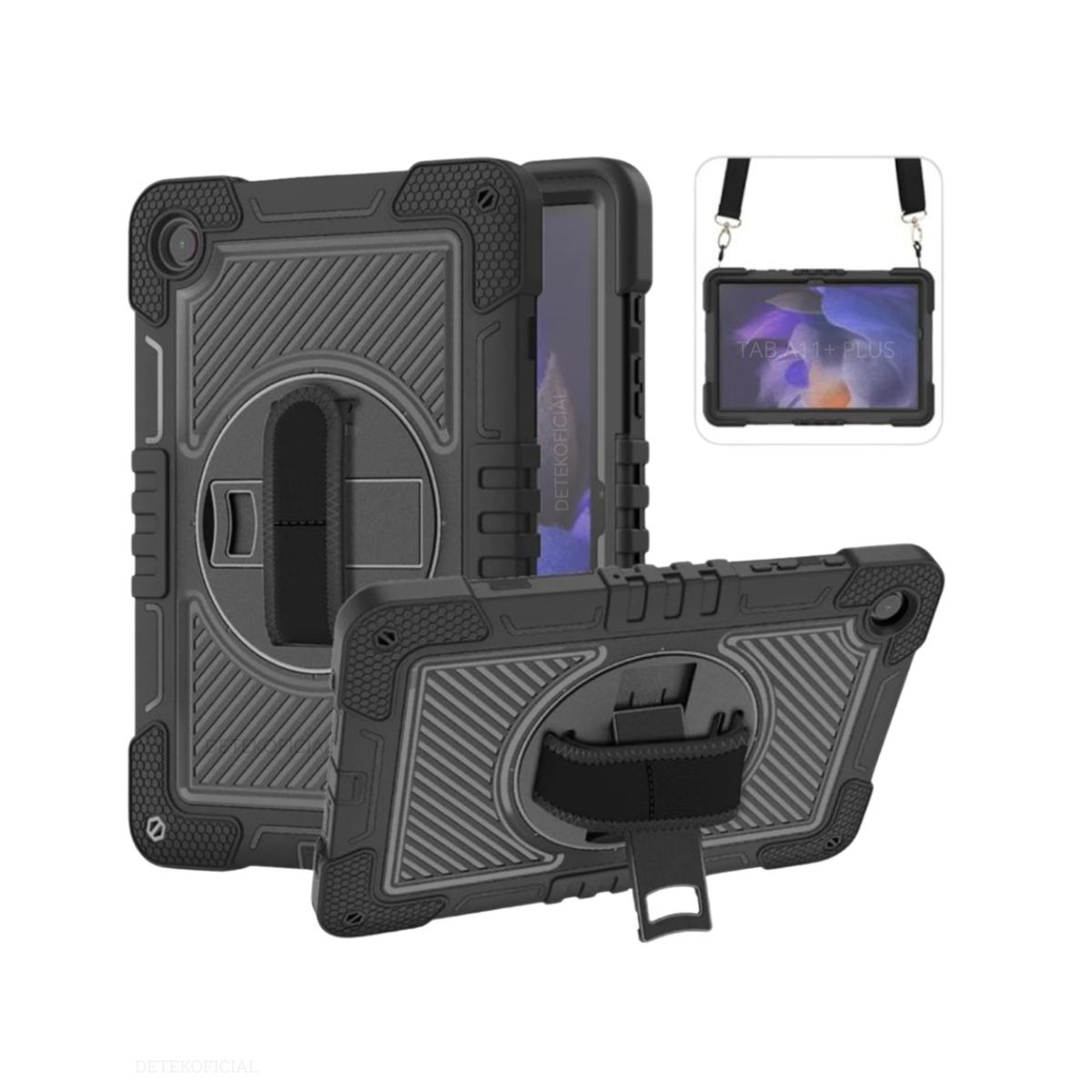 GENERICO - Funda Antigolpes Armadura Para Samsung A11+ Plus 11 - Negro