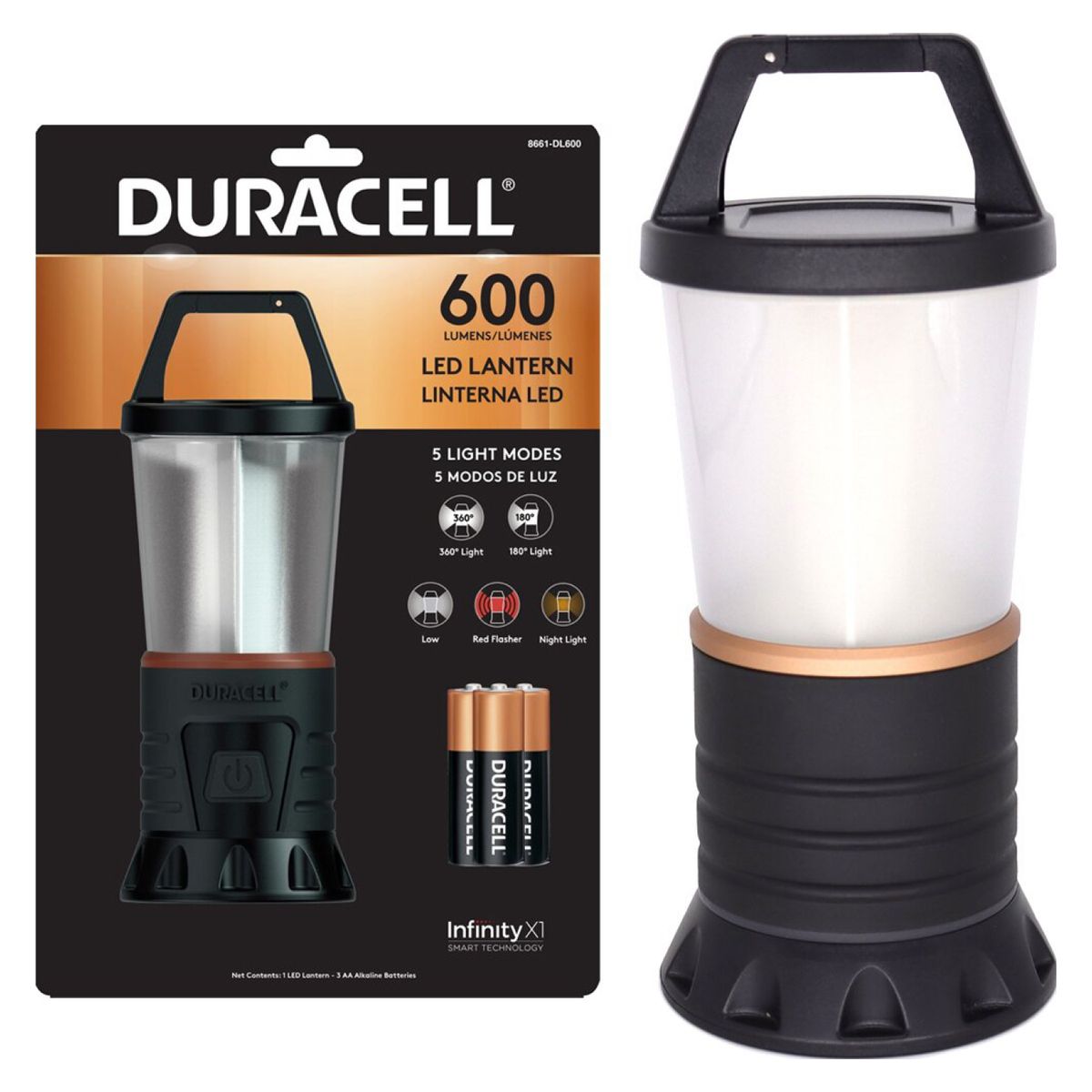 DURACELL - Lampara Led Para Camping Duracell Farol 600 Lumens