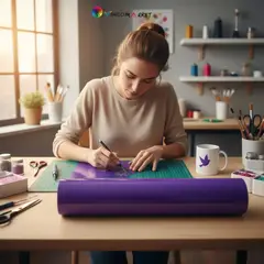 NEON - Vinilo Adhesivo De Corte Morado Brillante De 30 Cm X 10 Mts