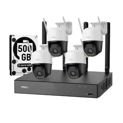 IMOU - Kit 4 Camaras Cruiser SC Wifi 3mp Audio Luz Inteligente Imoulife
