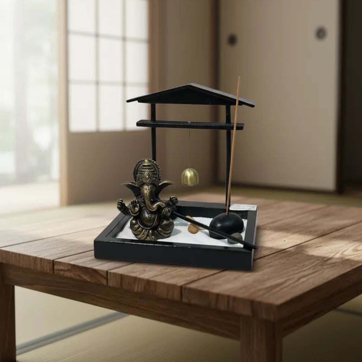 GENERICO - Buda Con Porta Incienso Decorativo Con Porta Vela