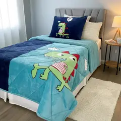 TODOHOGAR SANTIAGO DE CHILE - Cubrecama Infantil Polar con Chiporro 1.5 Plazas – Súper Suave y Calentito