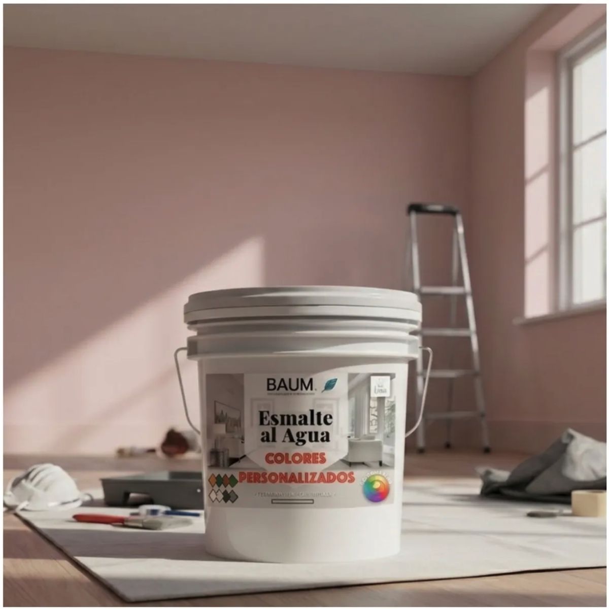 BAUM - TINETA PINTURA ESMALTE AL AGUA - MOKA 18-T - PINTURASPROFESIONALES CHILE