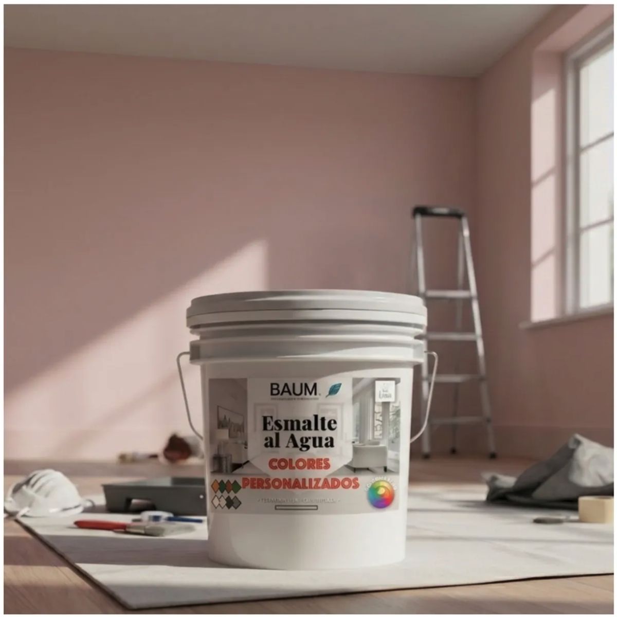 BAUM - TINETA PINTURA ESMALTE AL AGUA - MOKA 18-T - PINTURASPROFESIONALES CHILE