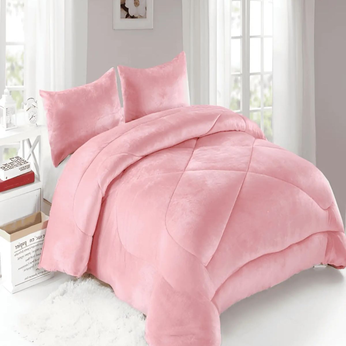 GENERICO - PLUMON CON CHIPORRO PLUSH  2 PLAZAS  ROSADO