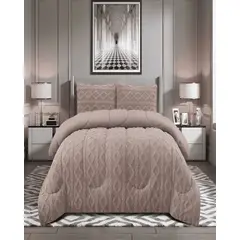 GENERICO - PLUMON TEXTURIZADO 2 PLAZAS BEIGE