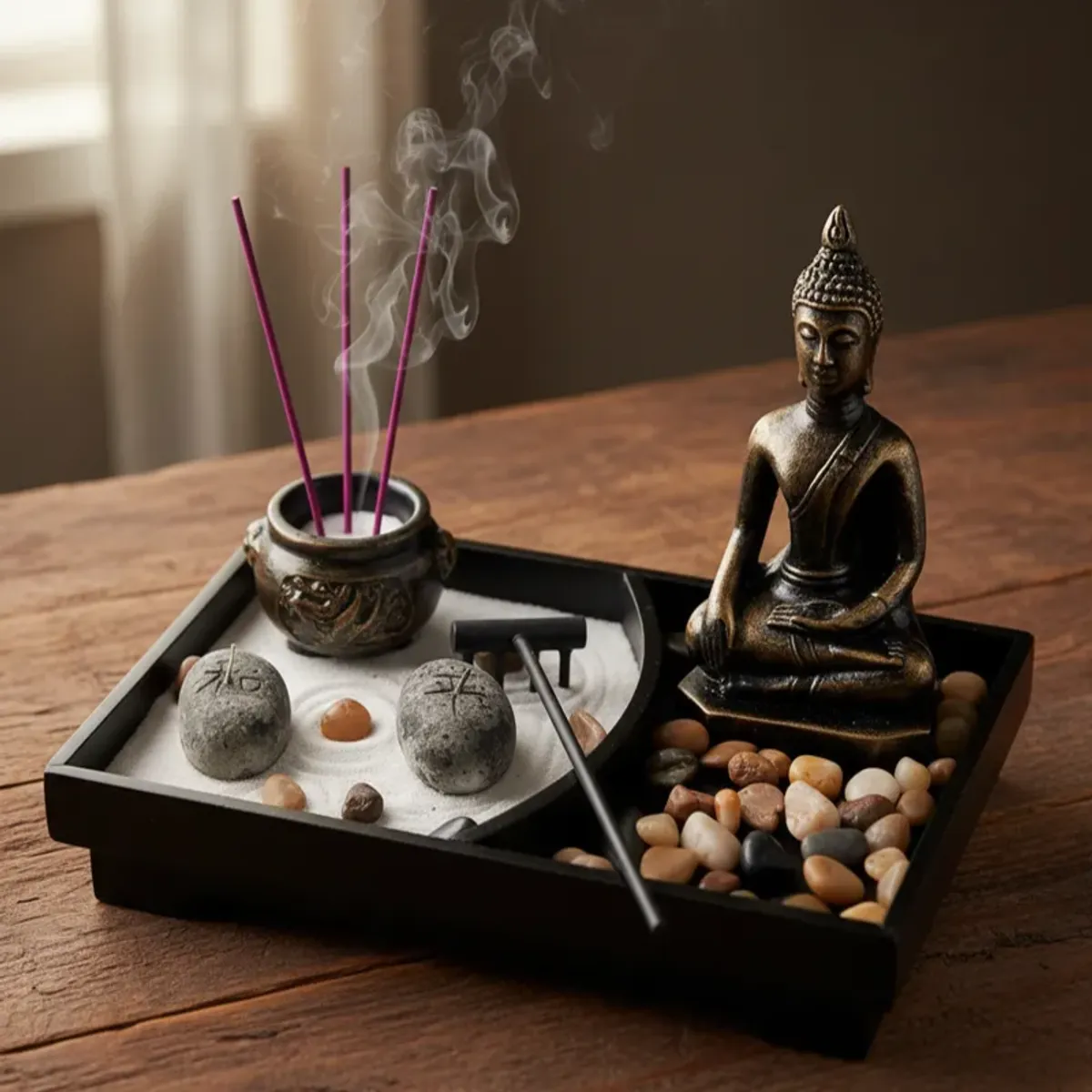 GENERICO - Porta Vela De Buda Con Porta Vela Candelabro Decorativo