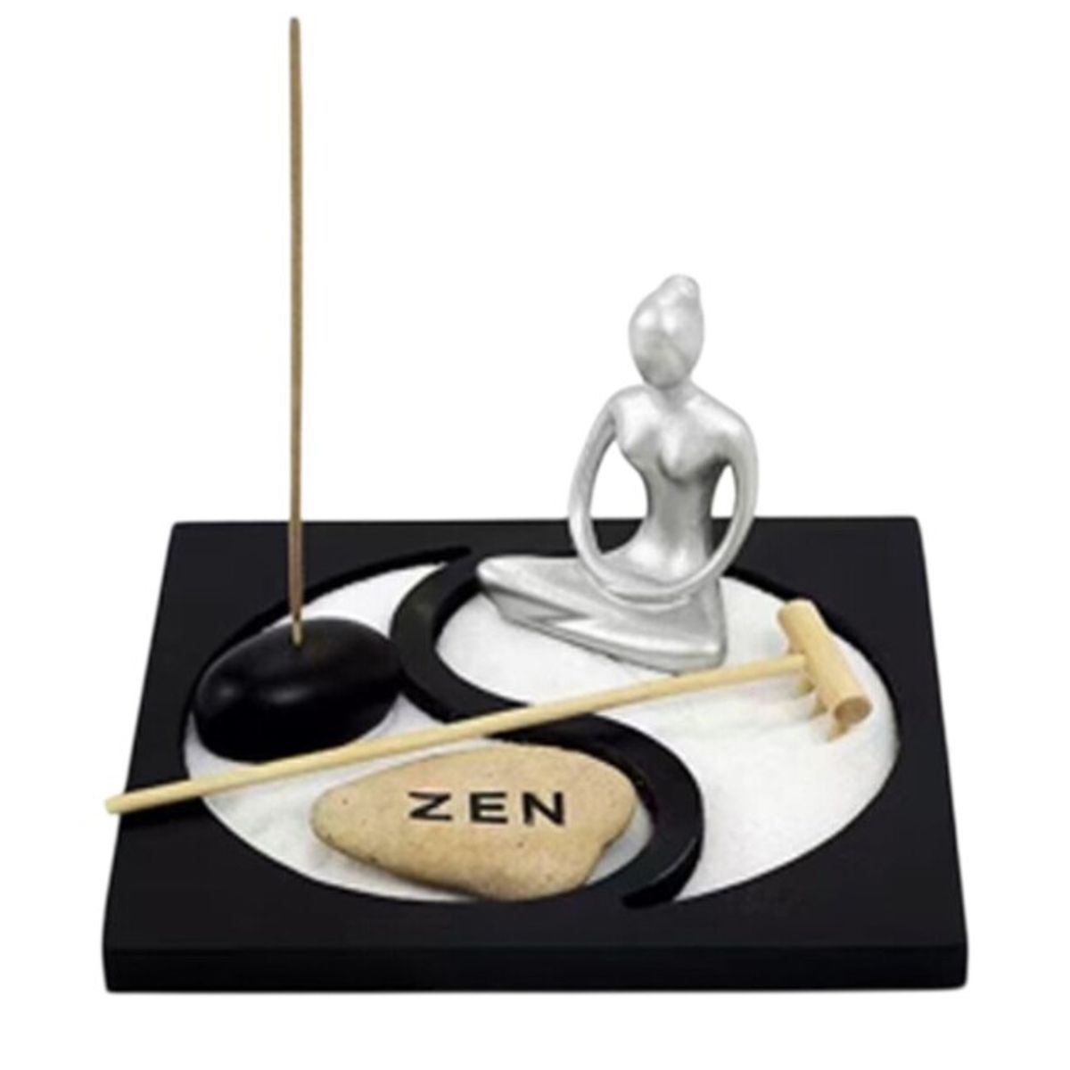 GENERICO - Buda Con Porta Incienso Decorativo Zen