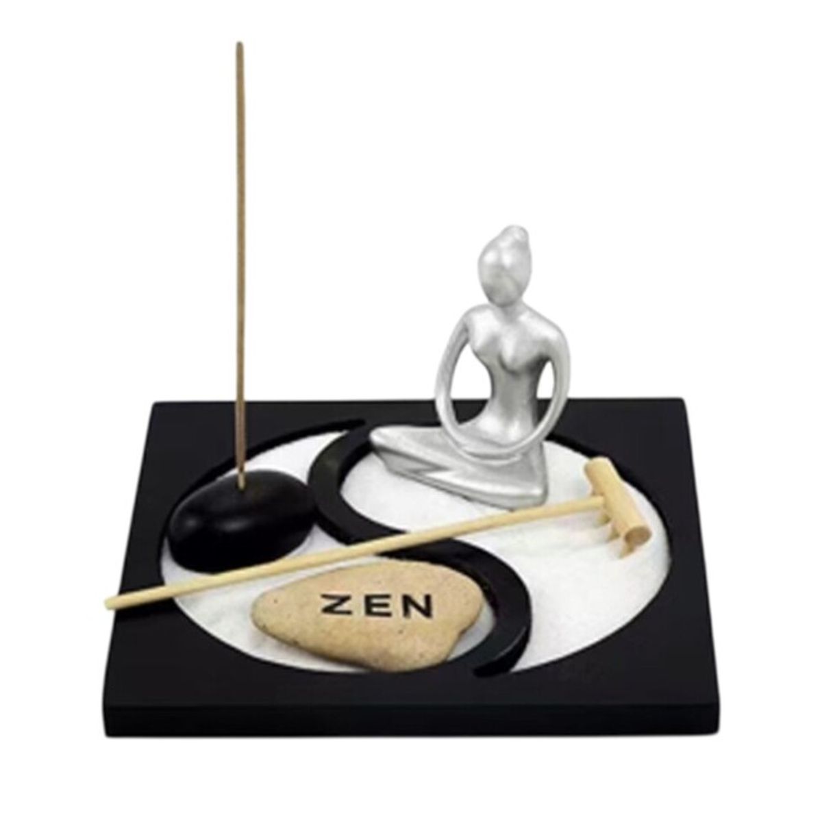 GENERICO - Buda Con Porta Incienso Decorativo Zen