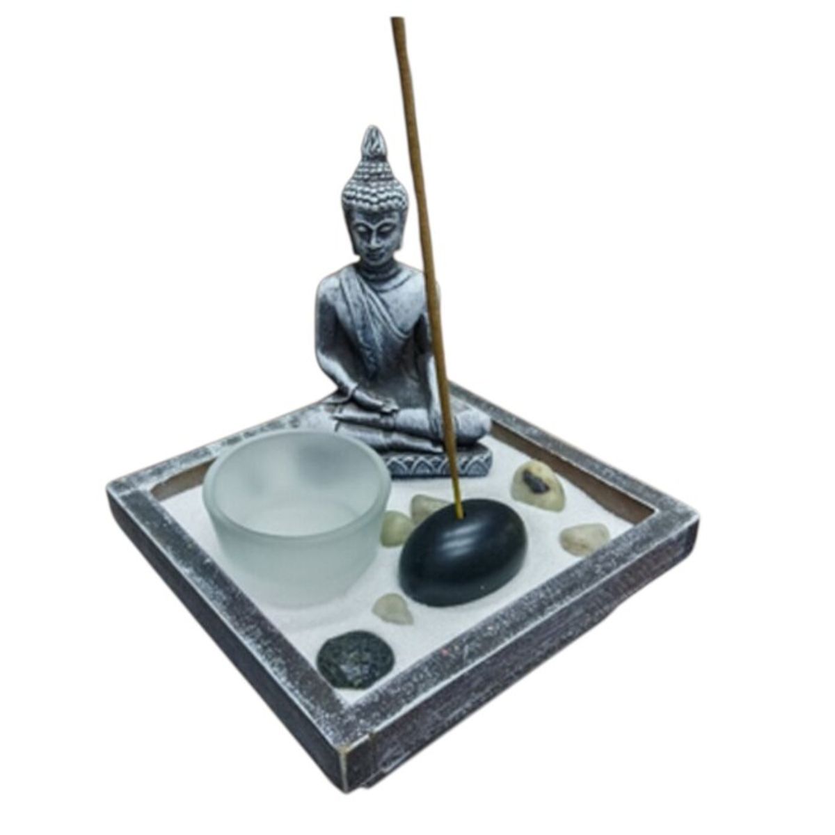 GENERICO - Porta Vela De Buda Con Porta Vela Candelabro