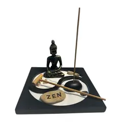 GENERICO - Porta Vela De Buda Con Porta Incienso Candelabro