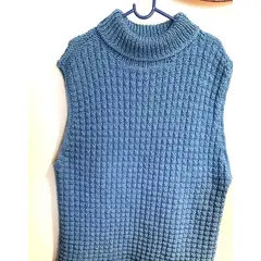 AMG ACCESORIOS - SWETER GRUESO SIN MANGAS, TEJIDO A MANO DISEÑO EXCLUSIVO