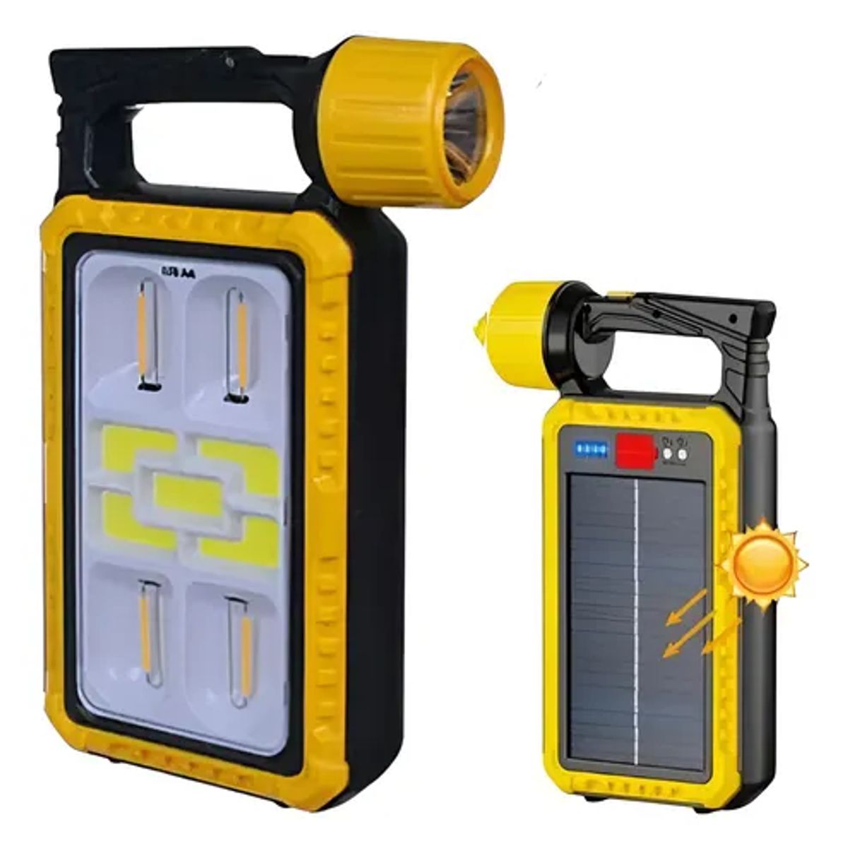 GENERICO - Linterna solar multifuncional portátil color Amarillo