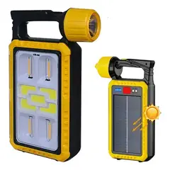GENERICO - Linterna solar multifuncional portátil color Amarillo
