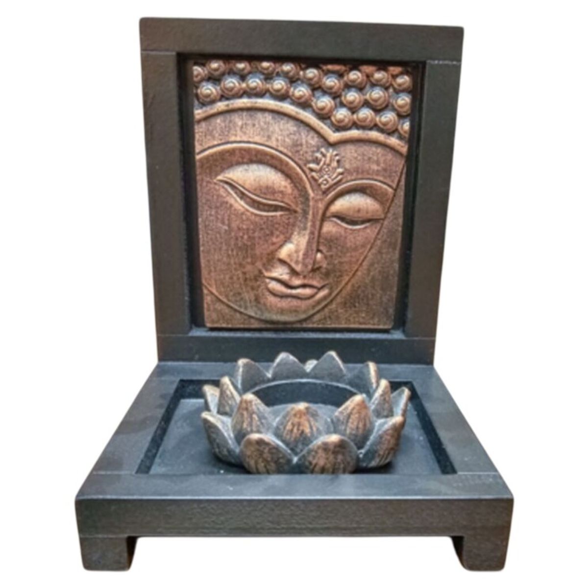 GENERICO - Figura de Buda con Porta Incienso y Base para Vela