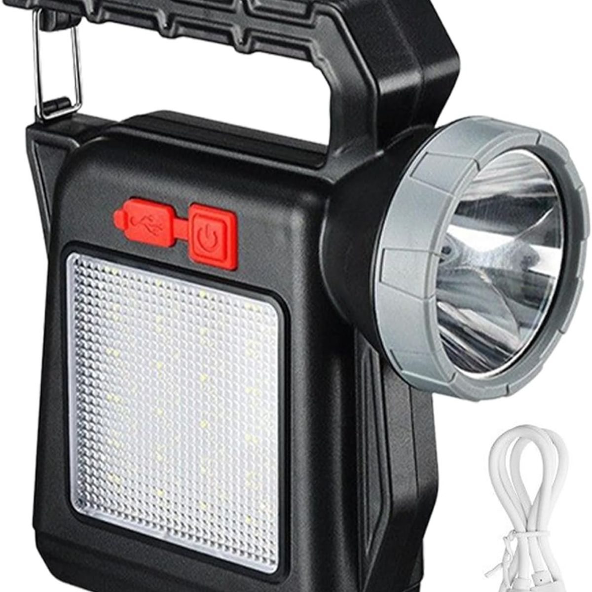 GENERICO - Linterna Solar Recargable - Linterna Compacta de Mano, Portátil para Senderismo Ciclismo y Camping