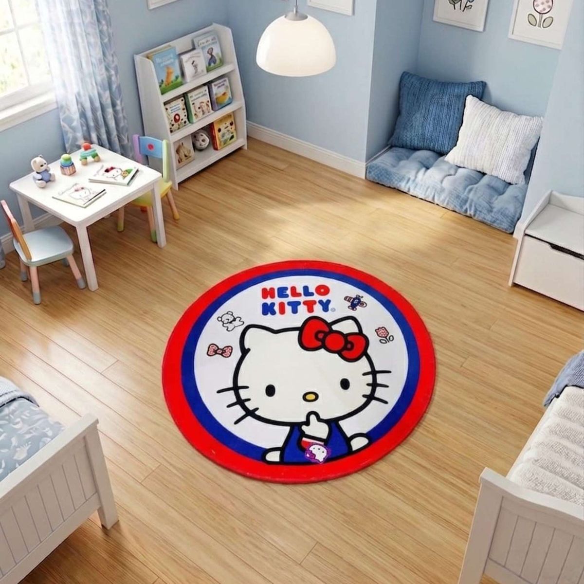 GENERICO - Alfombra Circular Acolchada Infantil De 80cm