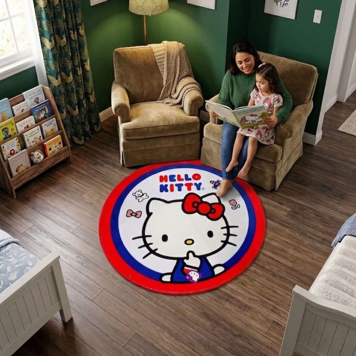 GENERICO - Alfombra Circular Acolchada Infantil De 80cm