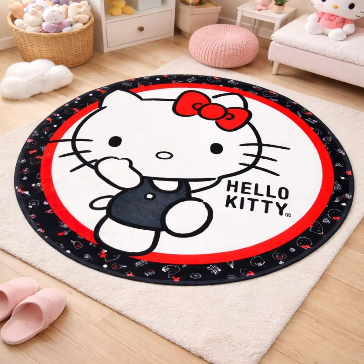 GENERICO - Alfombra Circular Acolchada Infantil De 80cm