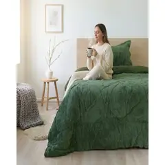 GENERICO - Cubrecama Plaza y Media Sherpa Jacquard Cubrecama Plaza y Media Invierno Sherpa Jacquard Extra SuaveDeluxe