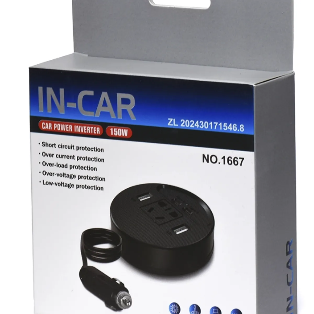 GENERICO - Inversor Para Auto 12 Volt Mas 2 Usb