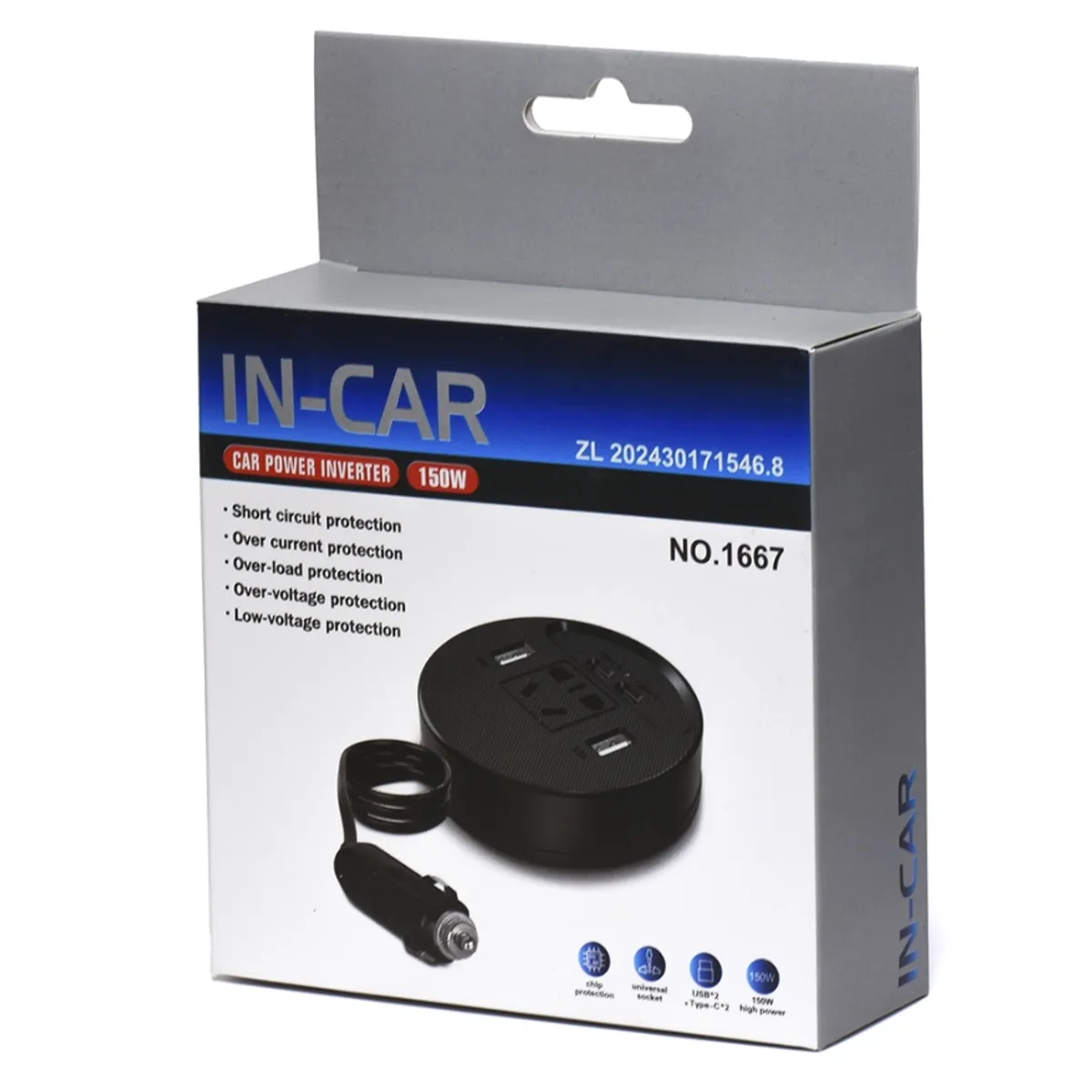 GENERICO - Inversor Para Auto 12 Volt Mas 2 Usb