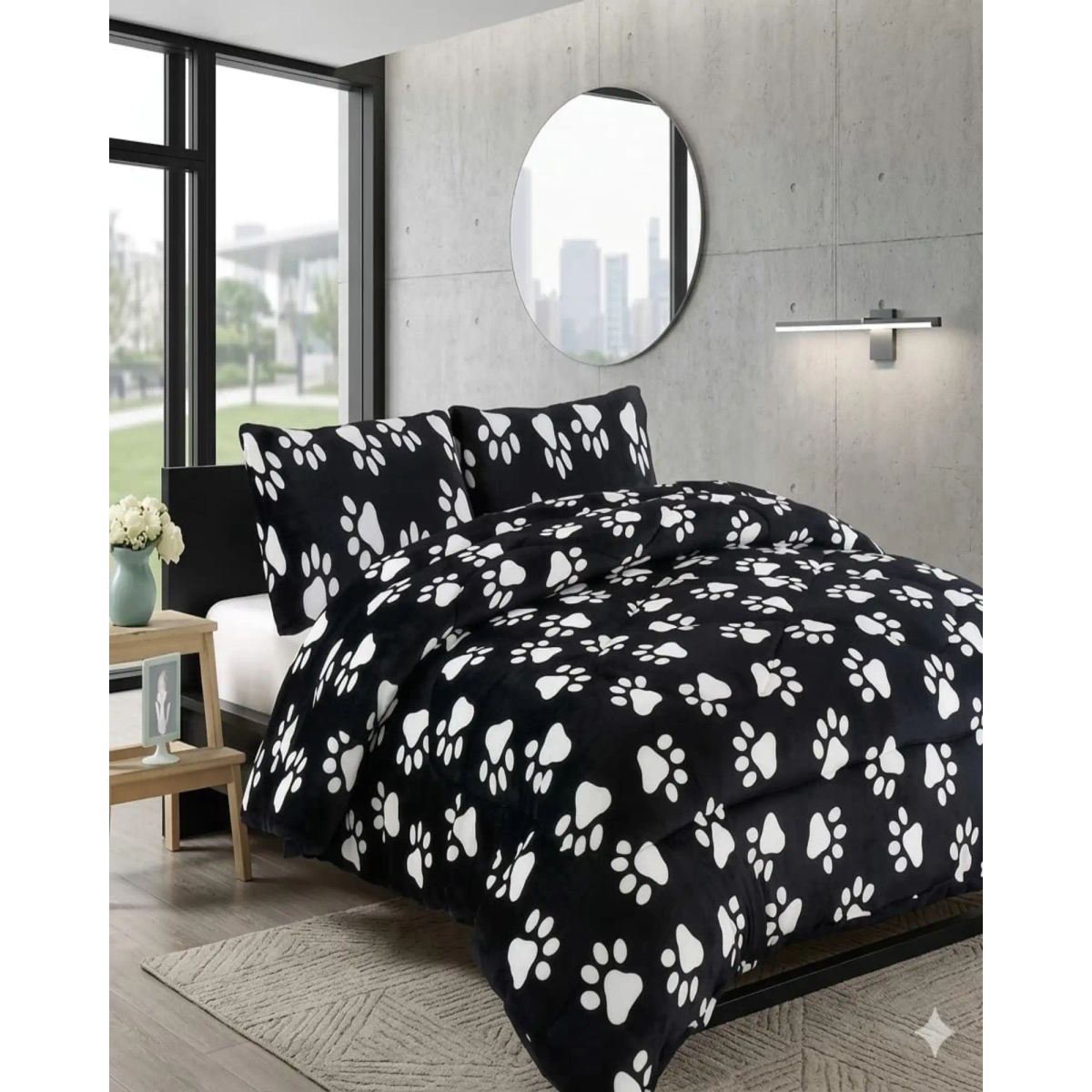 GENERICO - Cubrecama Plush con Chiporro Extra Suave y Térmico Invierno 2plZ03