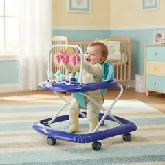 JAGIMA - Andador Plegable Infantl Con Musica Bebes Portable Unisex - Azul - Talla Única