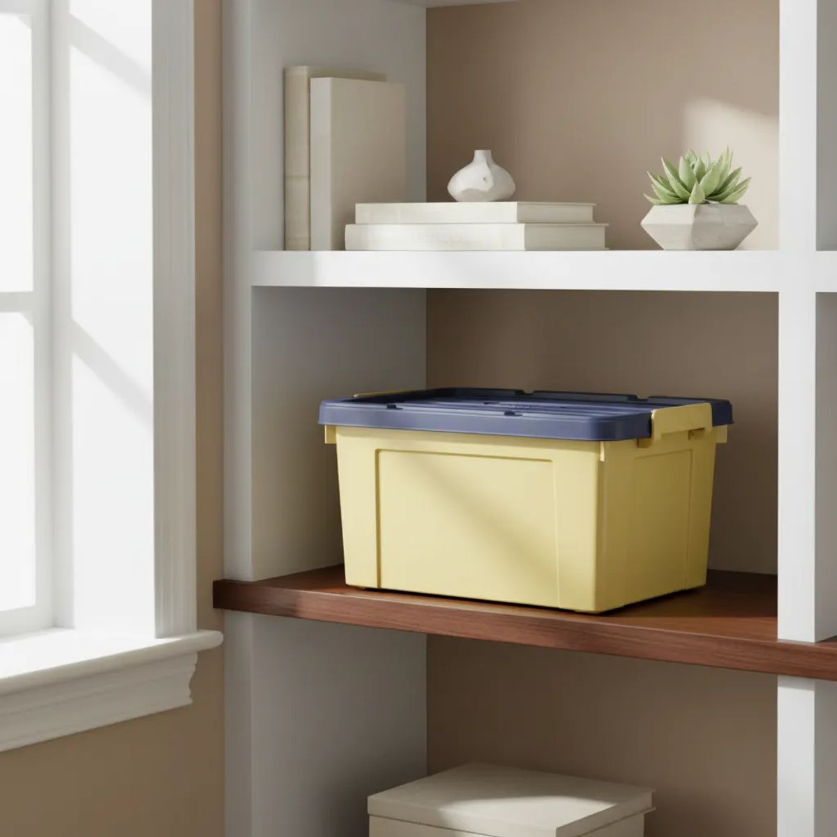 GENERICO - Caja Organizadora Plástica 15 Lt Con Tapa 38x28x22cm