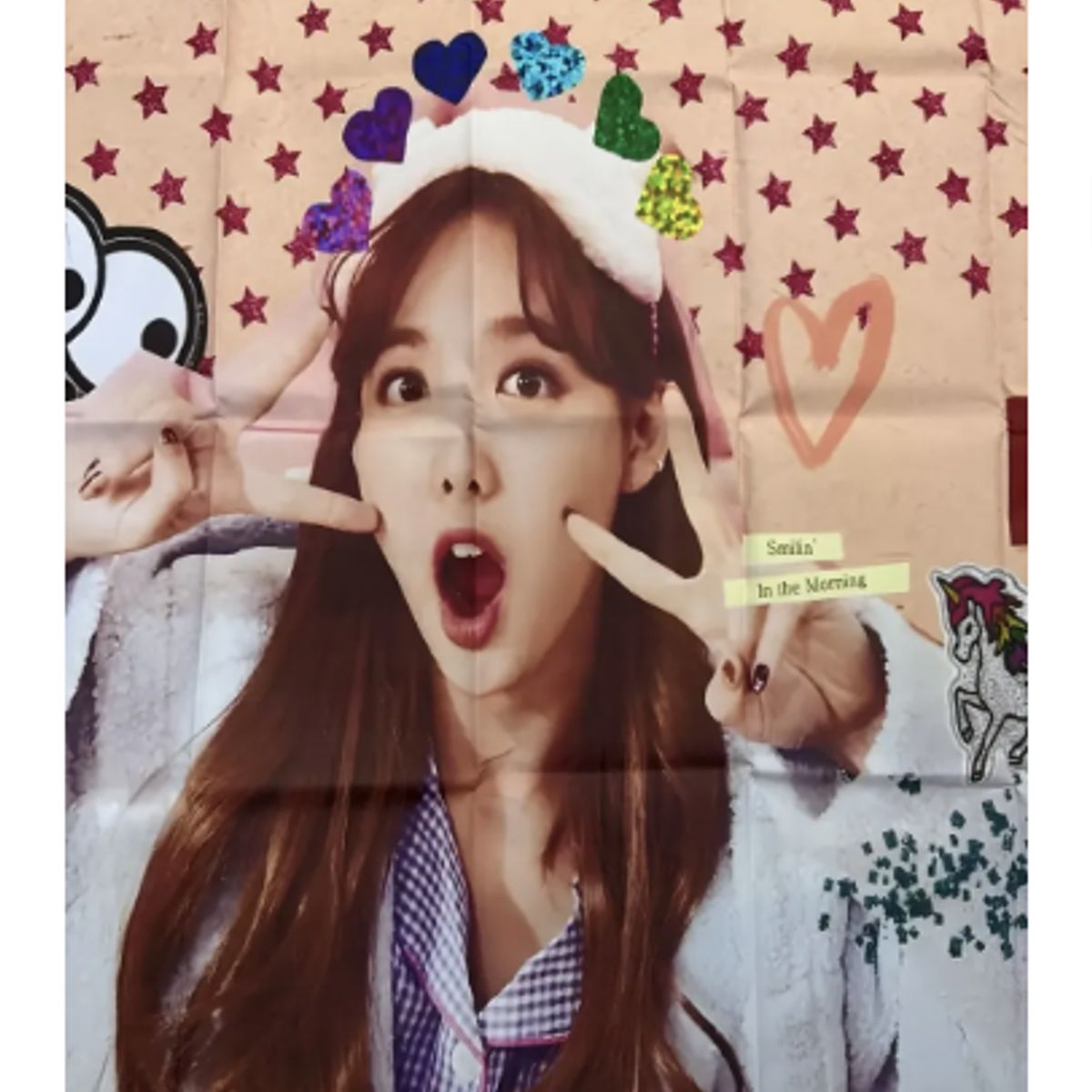 GENERICO - Fondo Cumpleaños Kpop Nayeon Twice Sintética 100x150cm