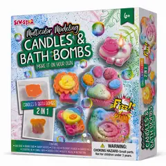 SEW STAR - Kit DIY Crea tus Propias Velas de Soja y Jabones Coloridos 2 en 1