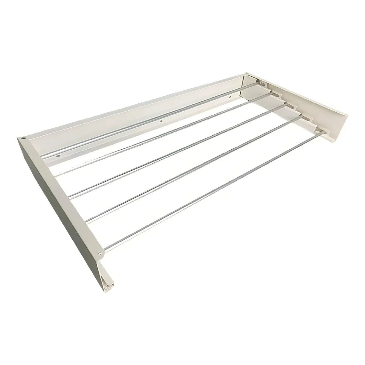 ZZODS - Tendedero de pared retráctil mágico de 80 cm. Blanco, 5 varillas invisibles para ropa, apartamento, lugar pequeño.