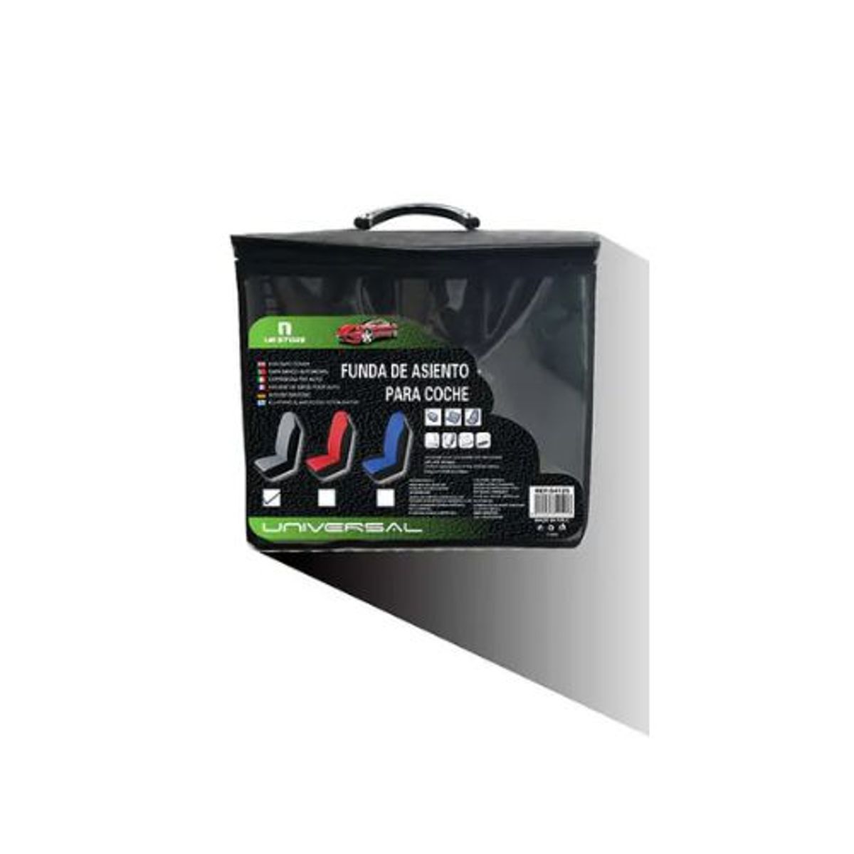 GENERICO - FUNDA 1 UNIVERSAL PARA ASIENTO DE COCHE NEGRO Y GRIS
