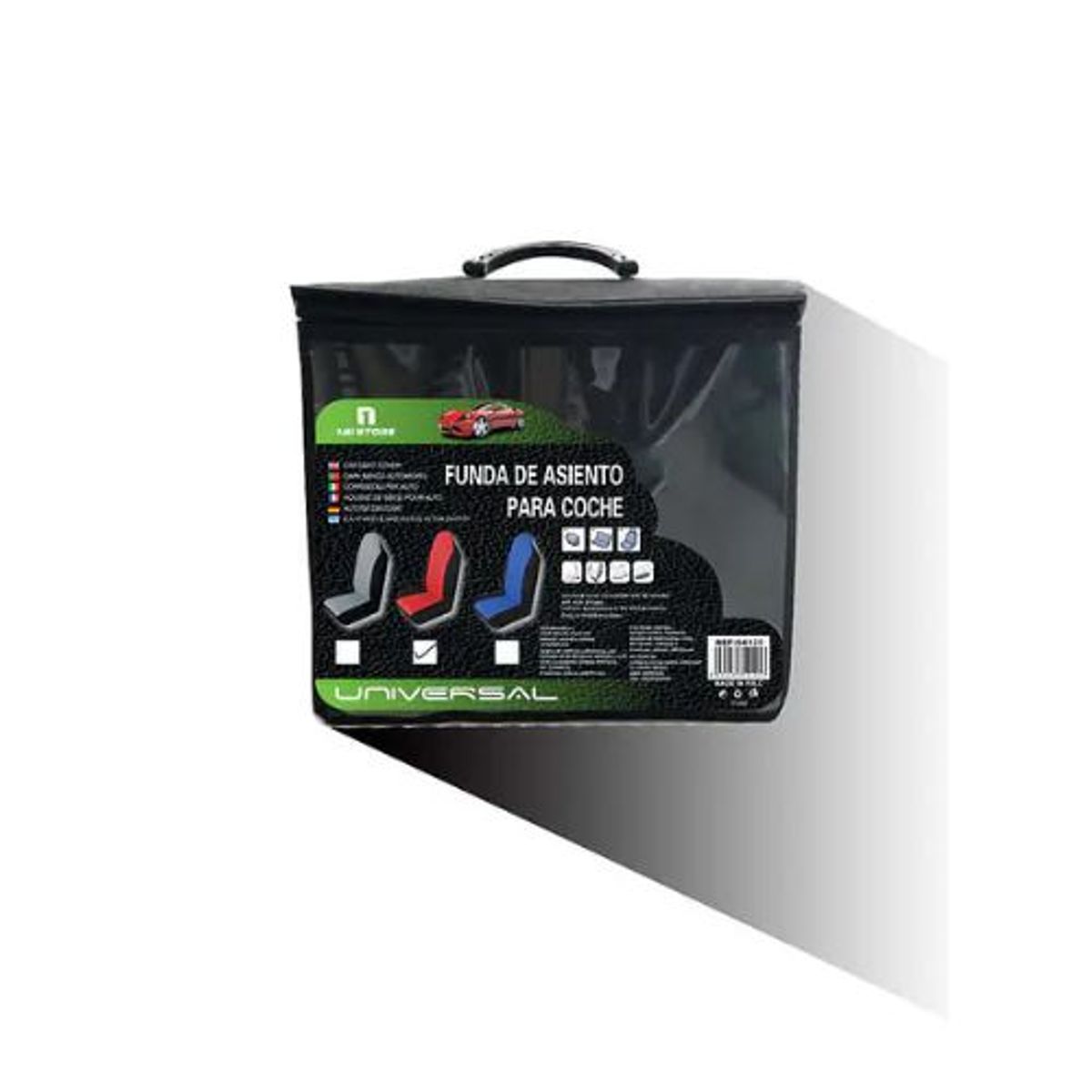 GENERICO - FUNDA 1 DE ASIENTO PARA COCHE NEGRO Y ROJO