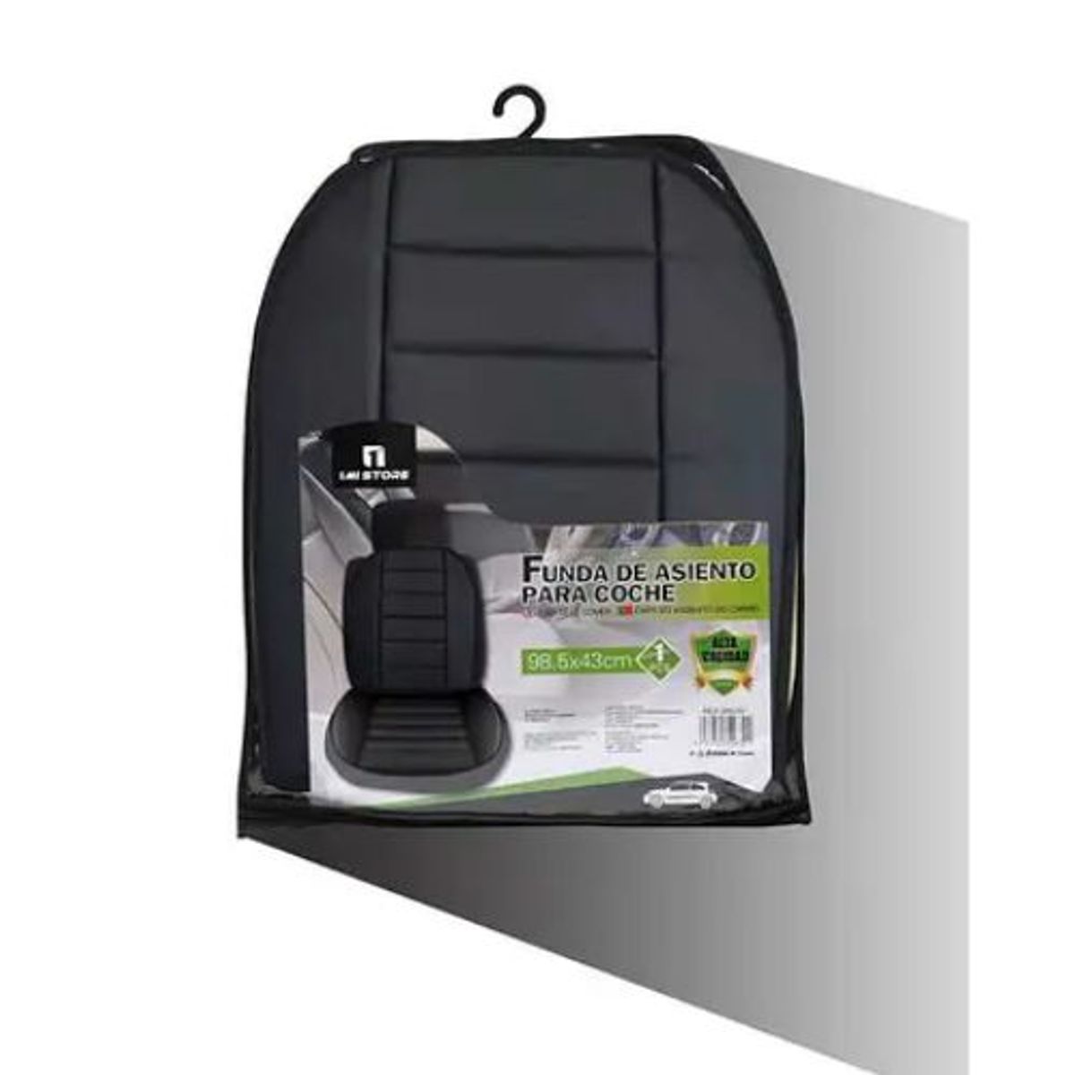GENERICO - FUNDA DE ASIENTO PARA AUTOMOVIL NEGRO