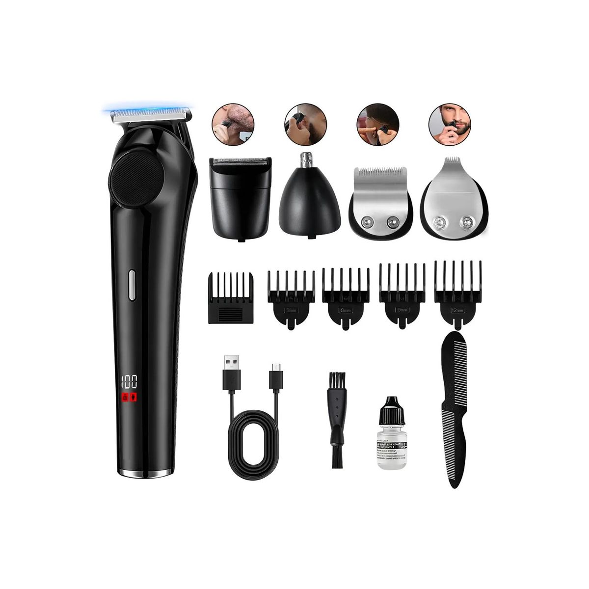 GENERICO - Máquina Afeitadora Electrica Barba Corporal 5en1 Labg