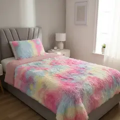 TODOHOGAR SANTIAGO DE CHILE - Cubrecama Sherpa Plaza 1.5 Multicolor