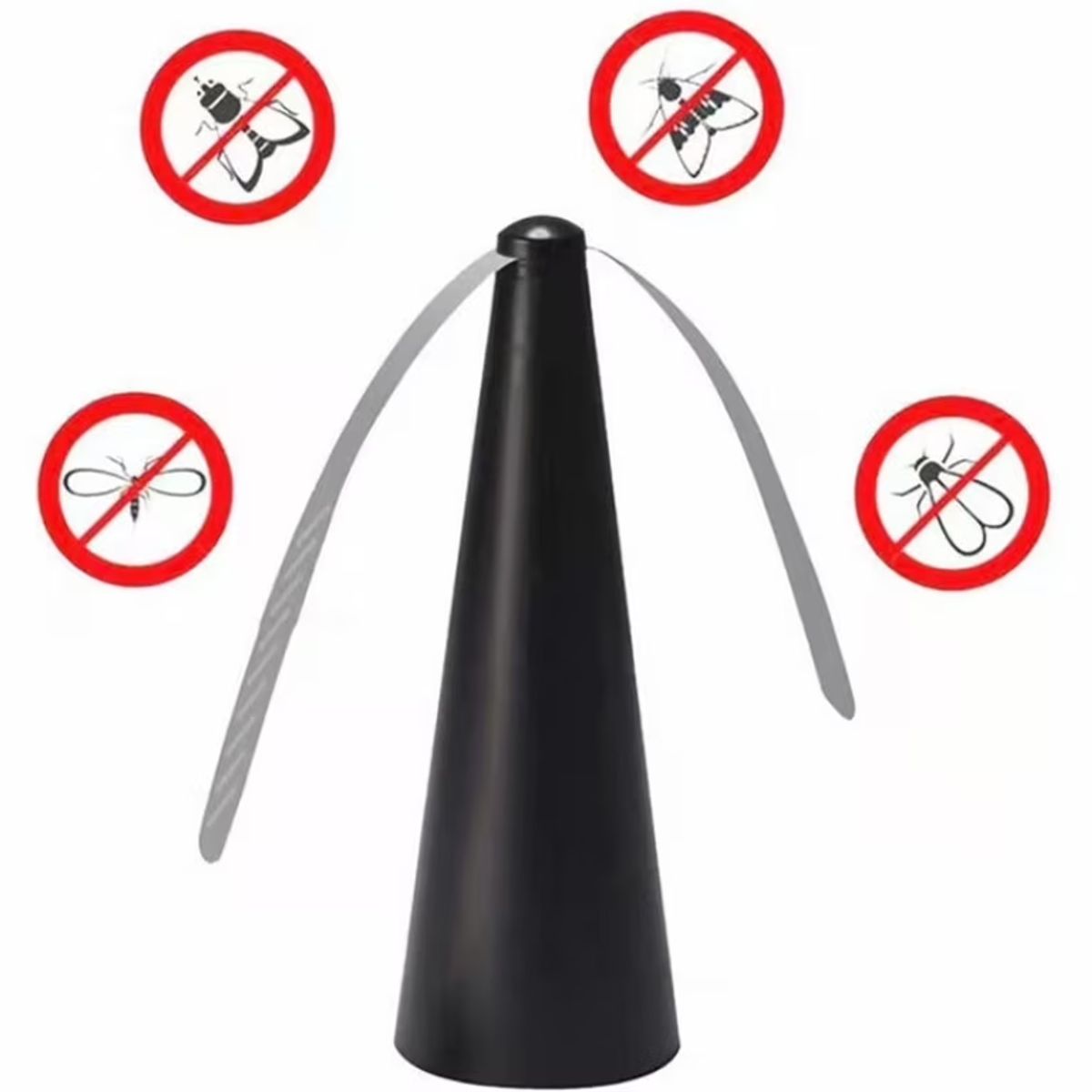 GENERICO - Ventilador repelente de moscas y mosquitos para mesa