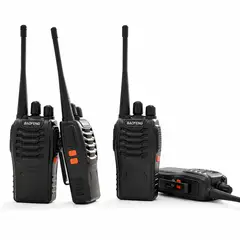 TASBEL - Pack de 4 Radio Transmisor Walkie Talkie Bf-888s Baofeng Woki Toki