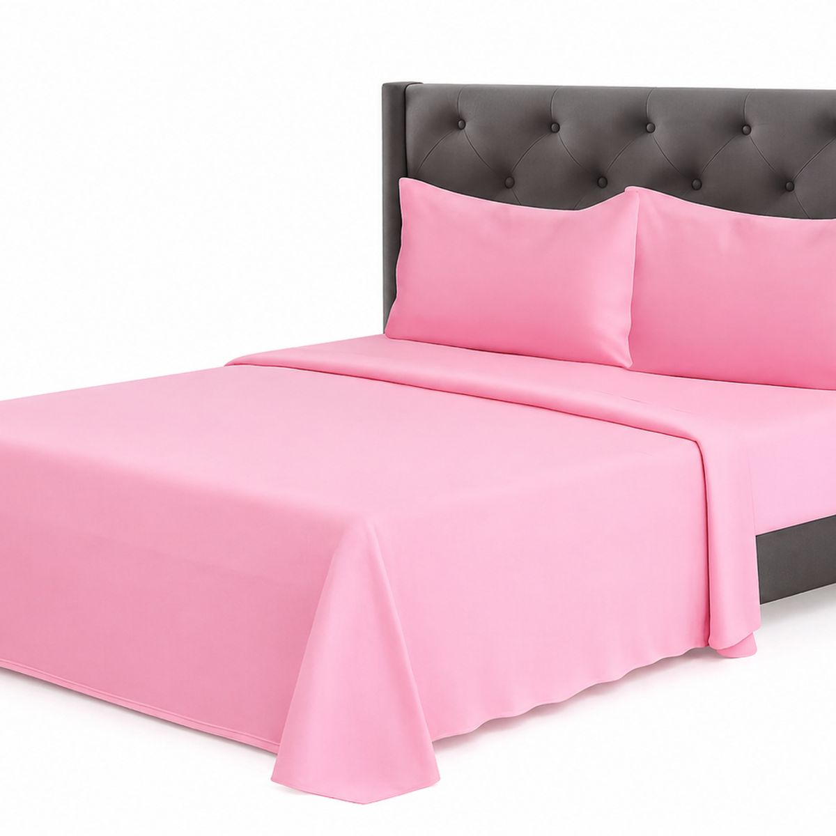 GENERICO - Juego de Sábana Polar 2 Plazas Color Rosado MP008