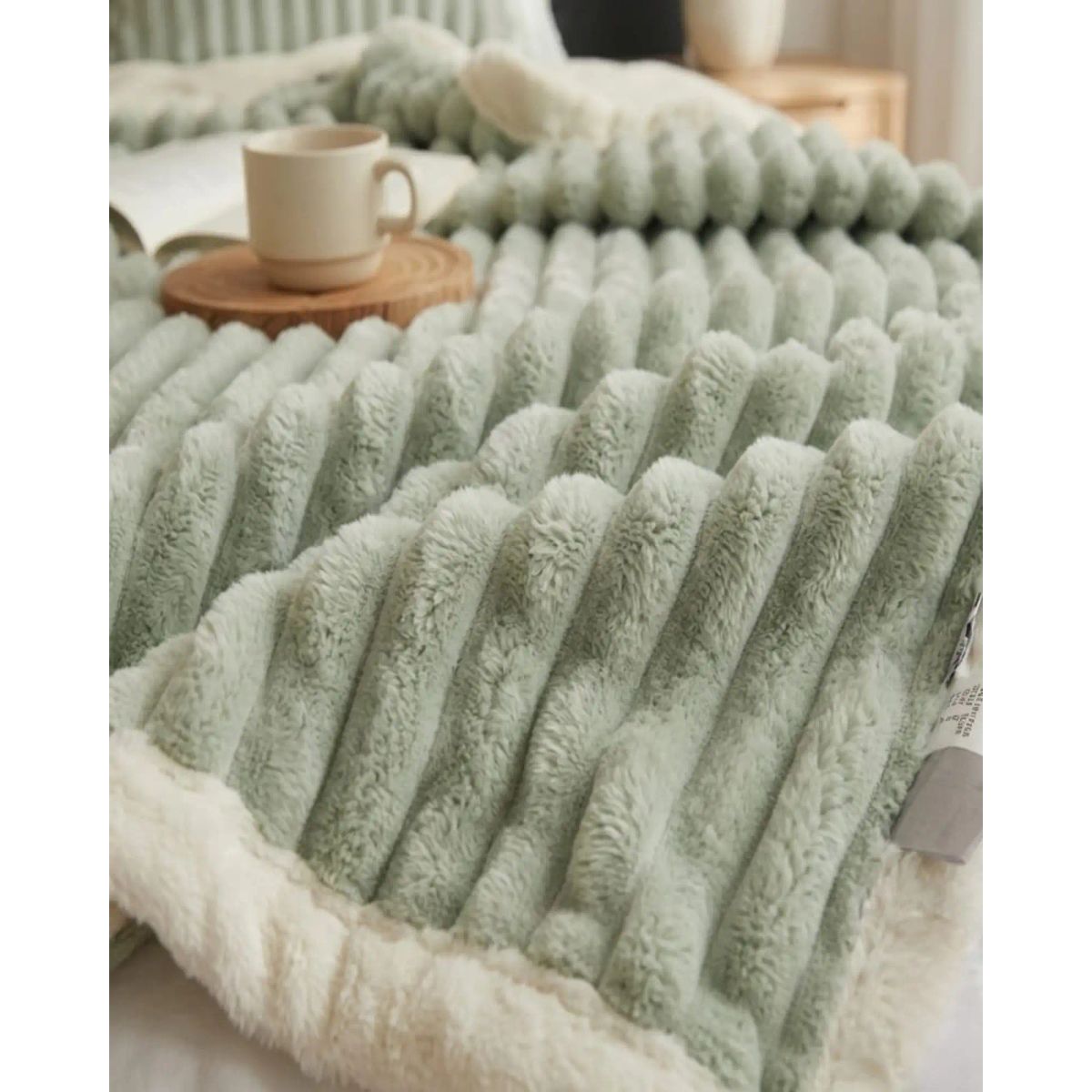 GENERICO - Frazada Sherpa 2 Plazas Extra Suave Térmica Invierno