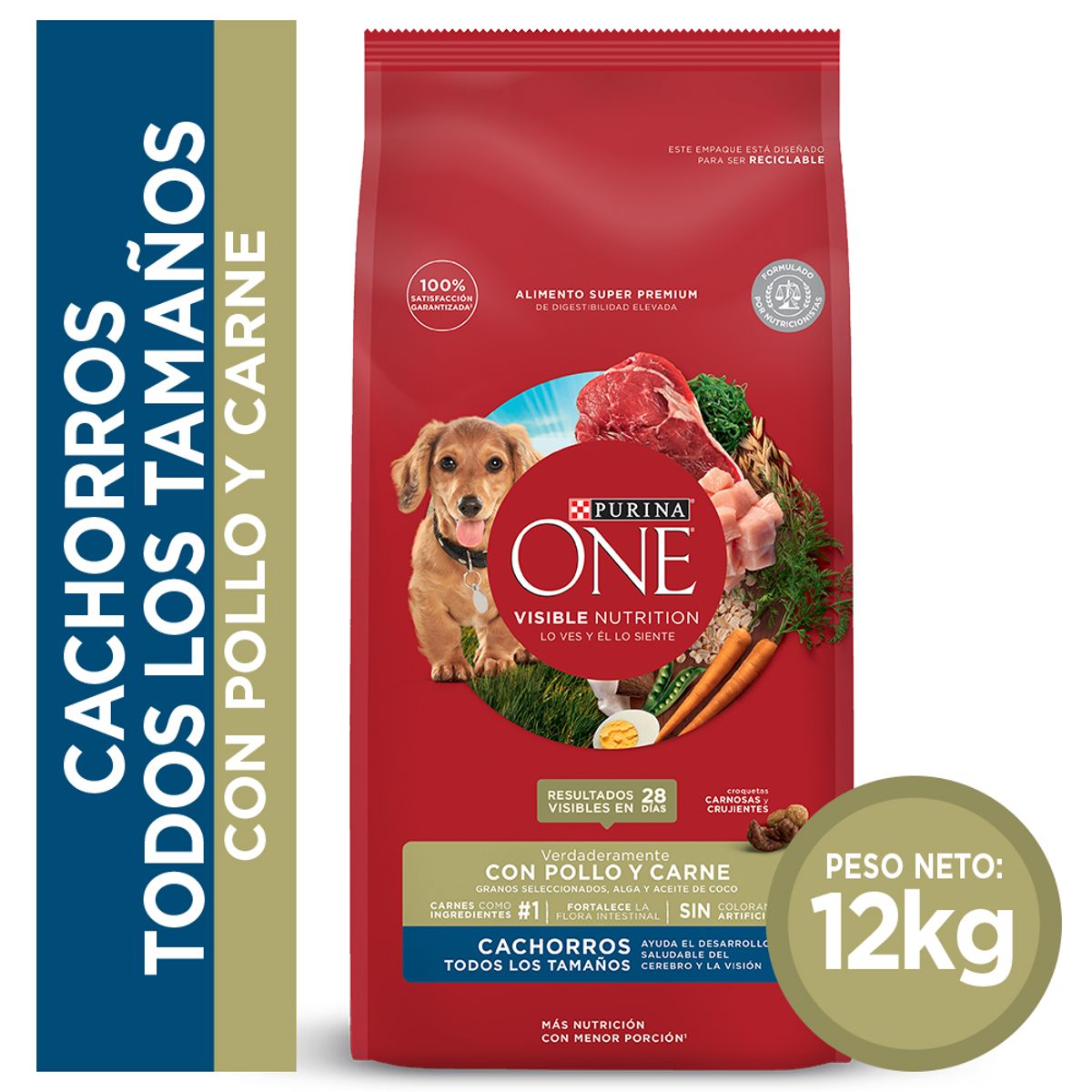 PURINA ONE - Alimento seco para perro PURINA® ONE® Cachorro Pollo y Carne 12kg