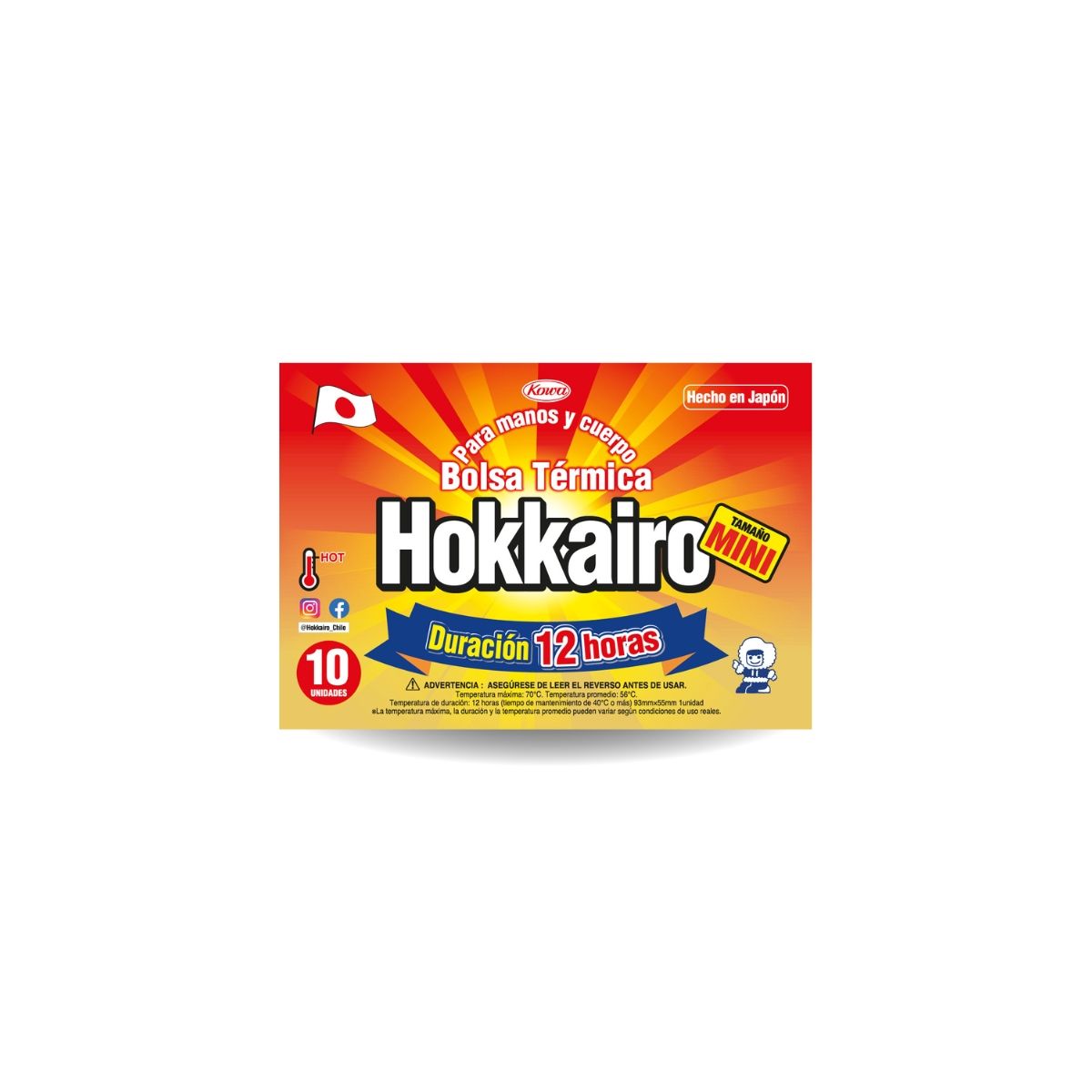 HOKKAIRO - Hokkairo Mini Bolsa Térmica Para Guantes 10 Unidades